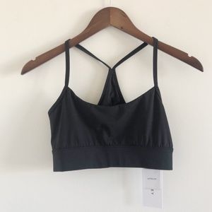 Varley Feliz Black Mesh Sports Bra Medium